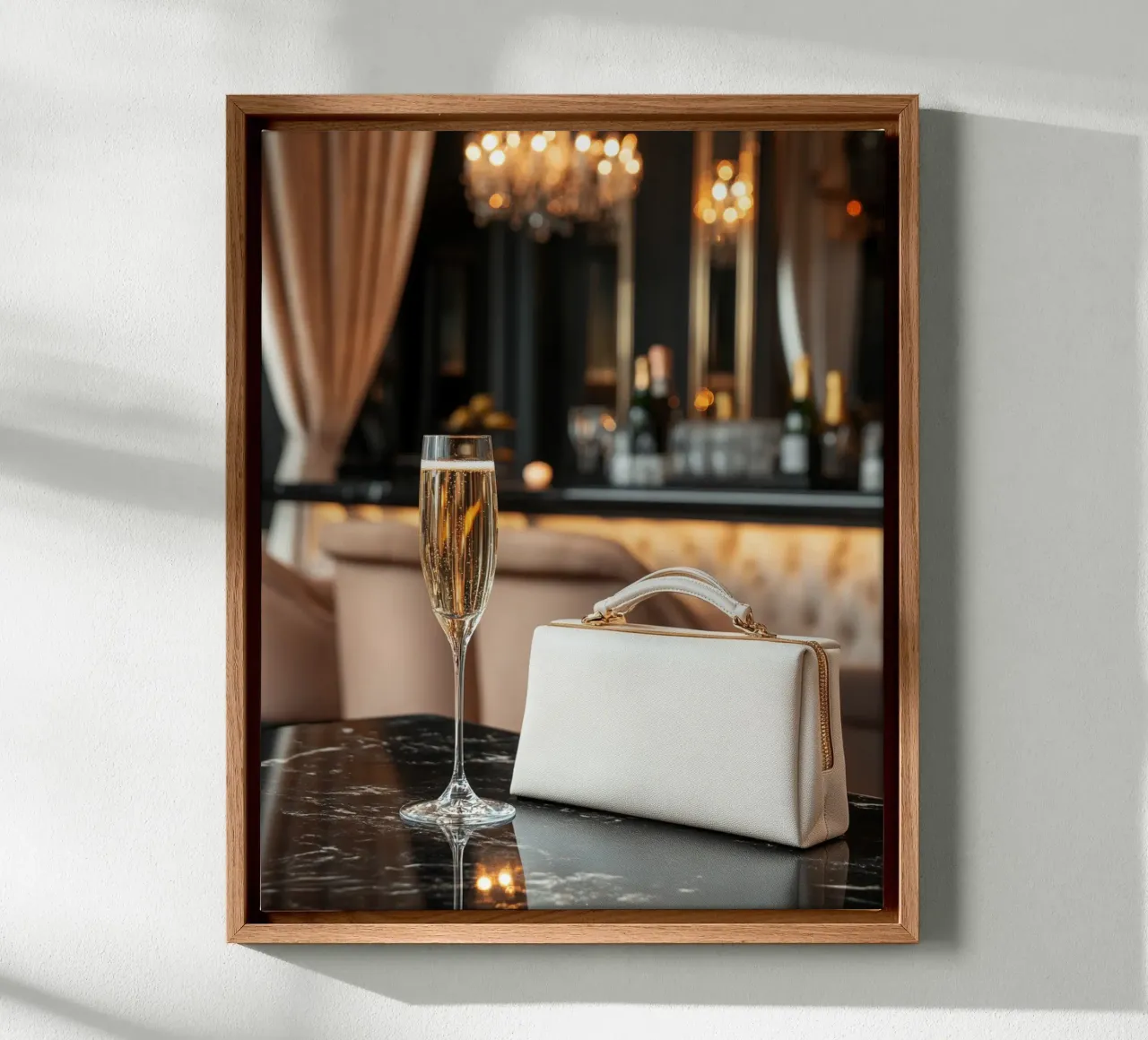 Glam Glow canvas met Baklijst van PhotoVibe Decor