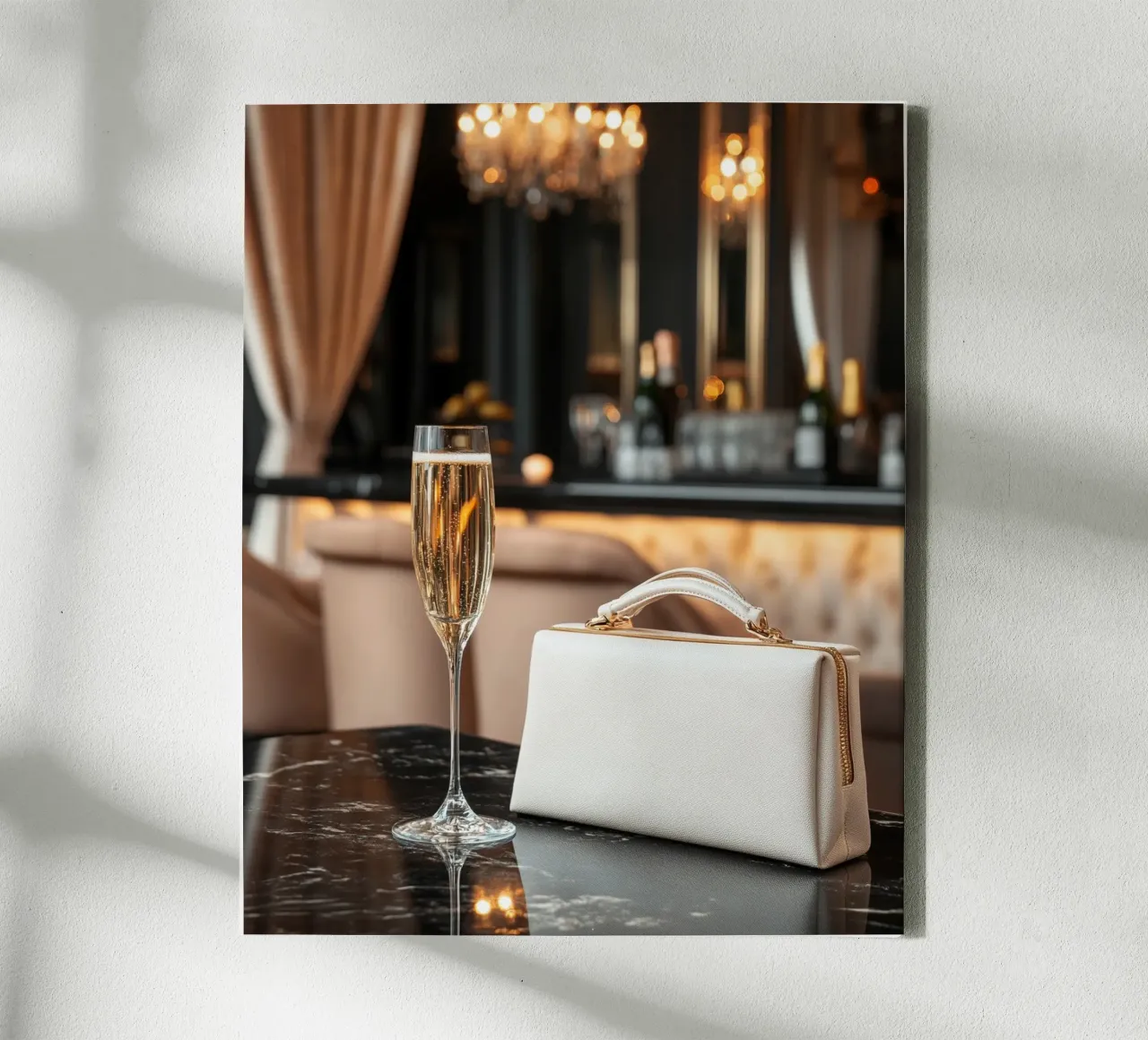 Glam Glow canvas met Baklijst van PhotoVibe Decor