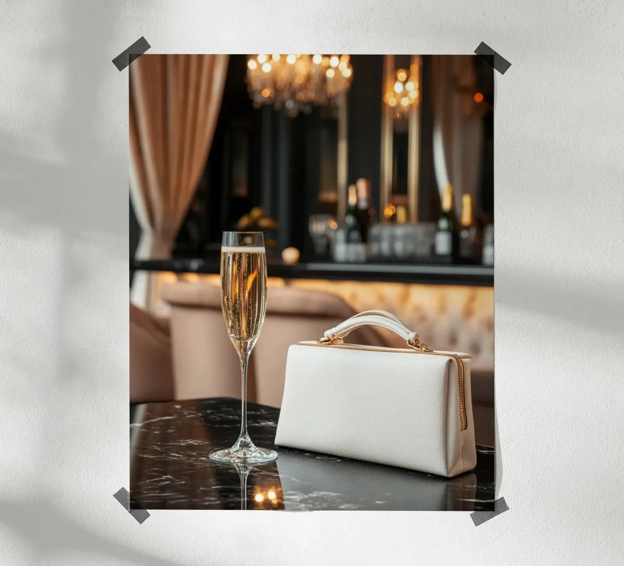 Bagliore glam poster con telaio in plastica da PhotoVibe Decor