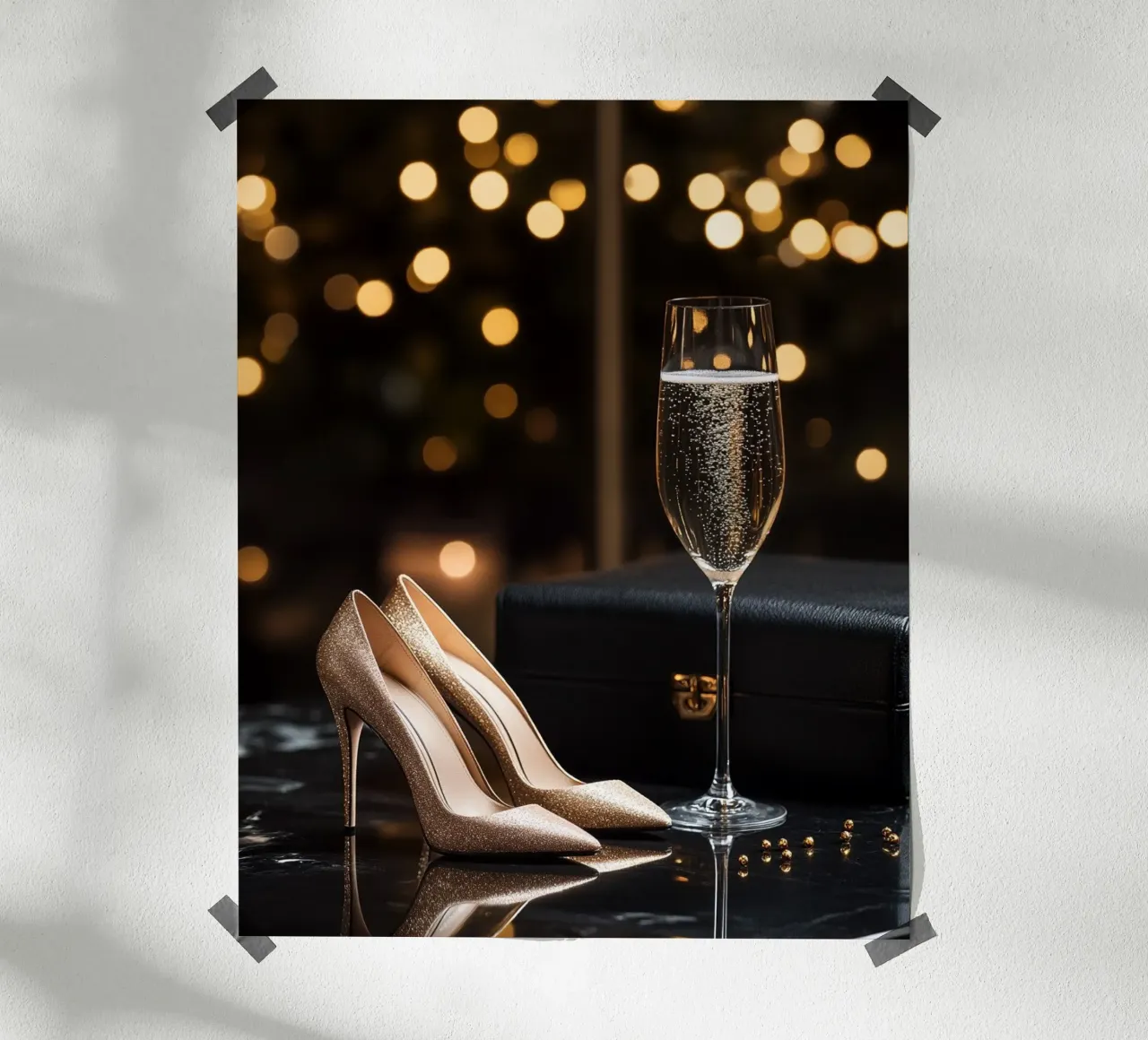 Bagliore glam poster con telaio in plastica da PhotoVibe Decor