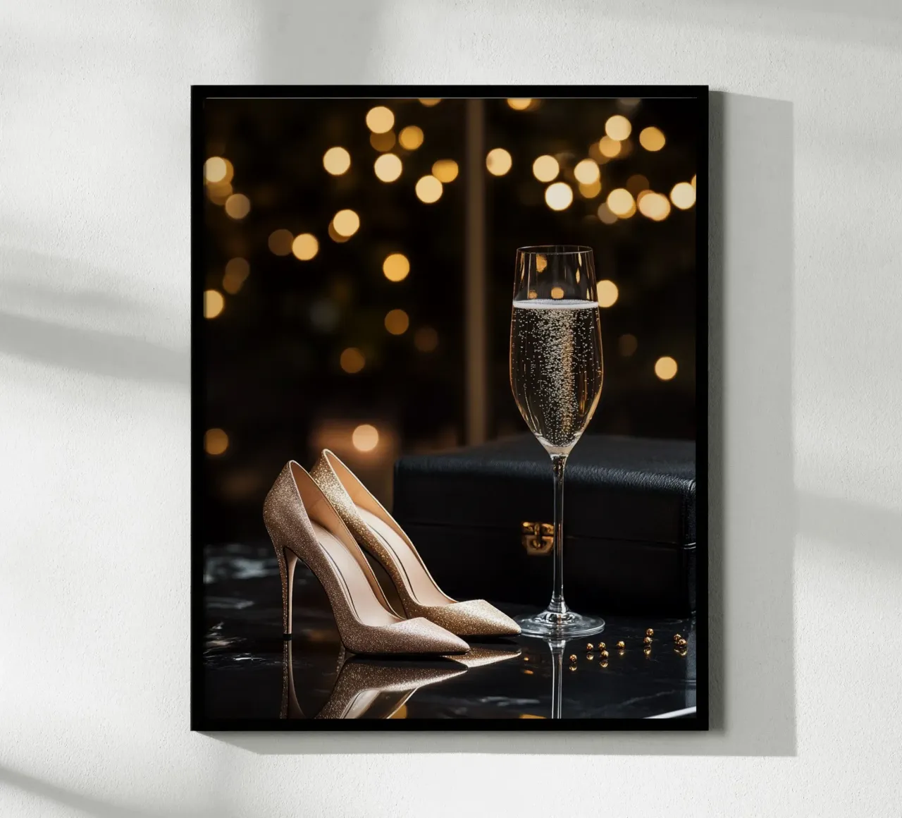 Bagliore glam poster con telaio in plastica da PhotoVibe Decor