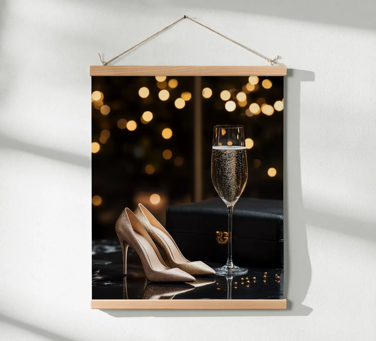Bagliore glam poster con telaio in plastica da PhotoVibe Decor