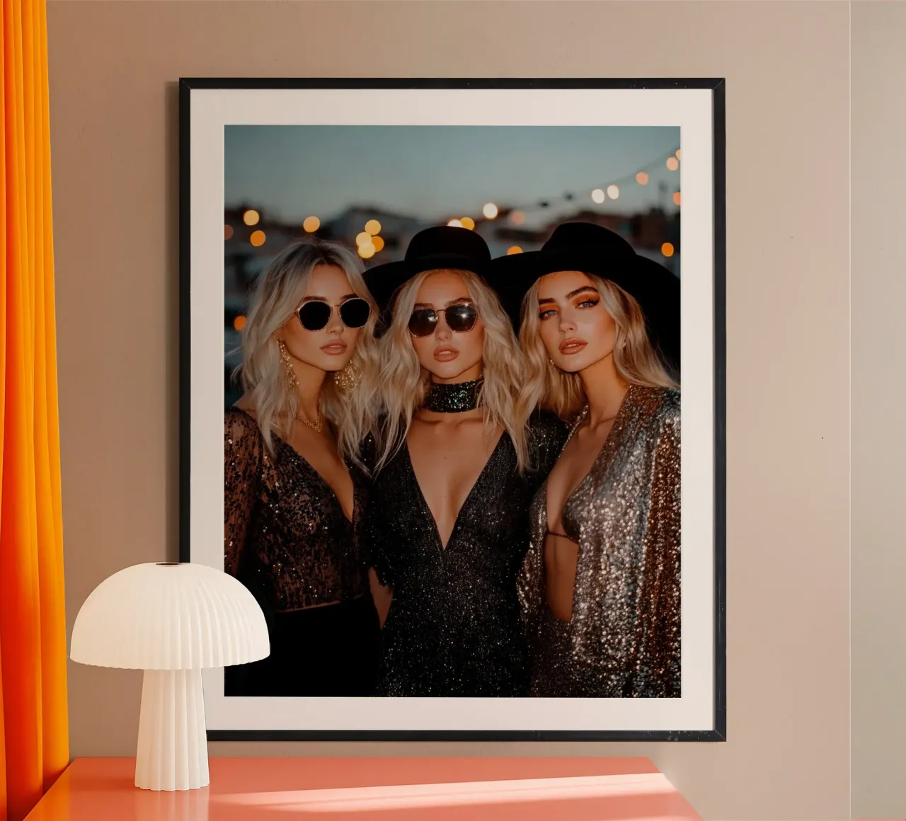 Bagliore glam poster con telaio in plastica da PhotoVibe Decor