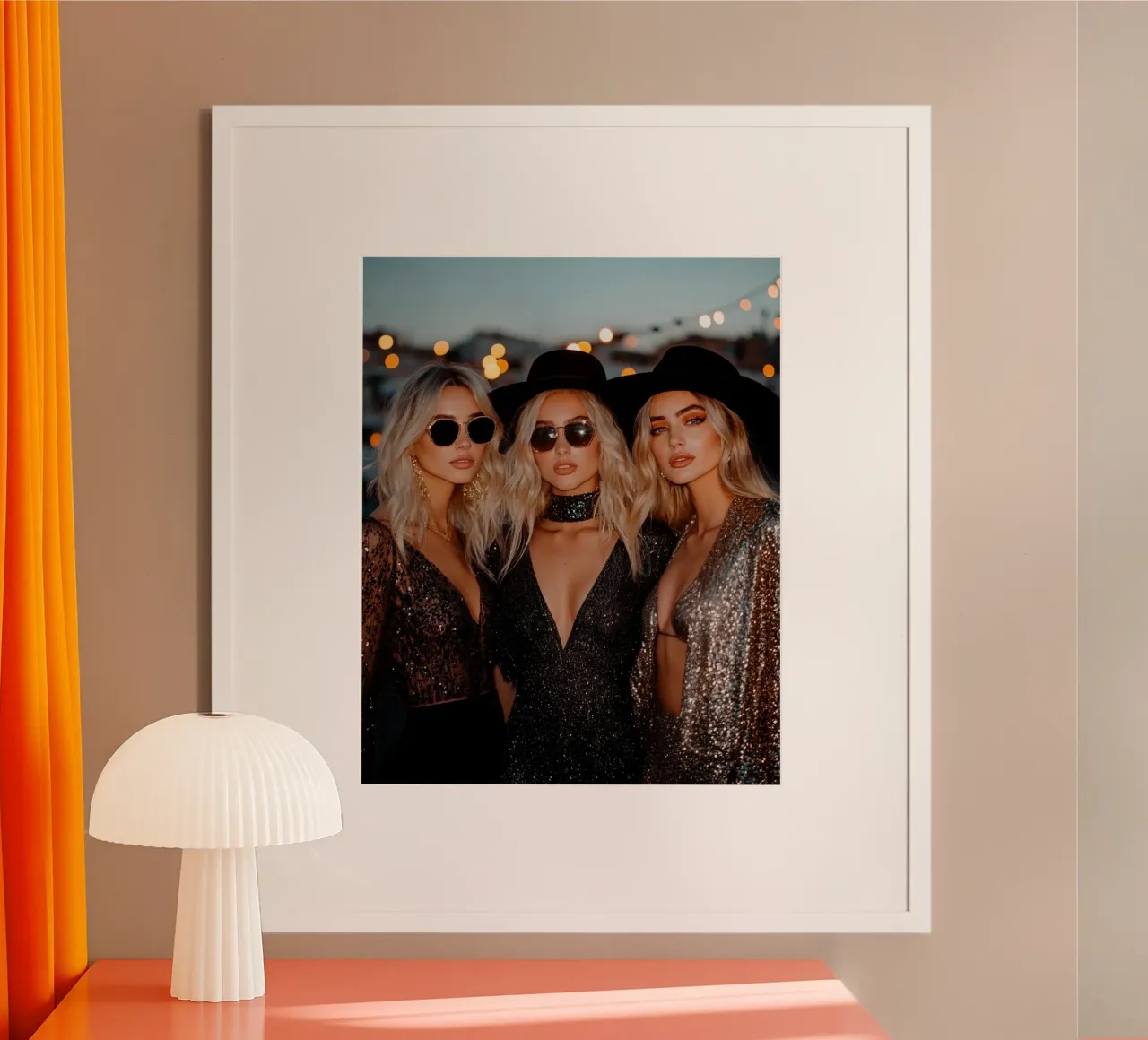Bagliore glam poster con telaio in plastica da PhotoVibe Decor