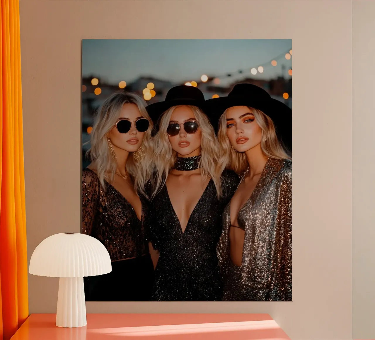 Bagliore glam poster con telaio in plastica da PhotoVibe Decor
