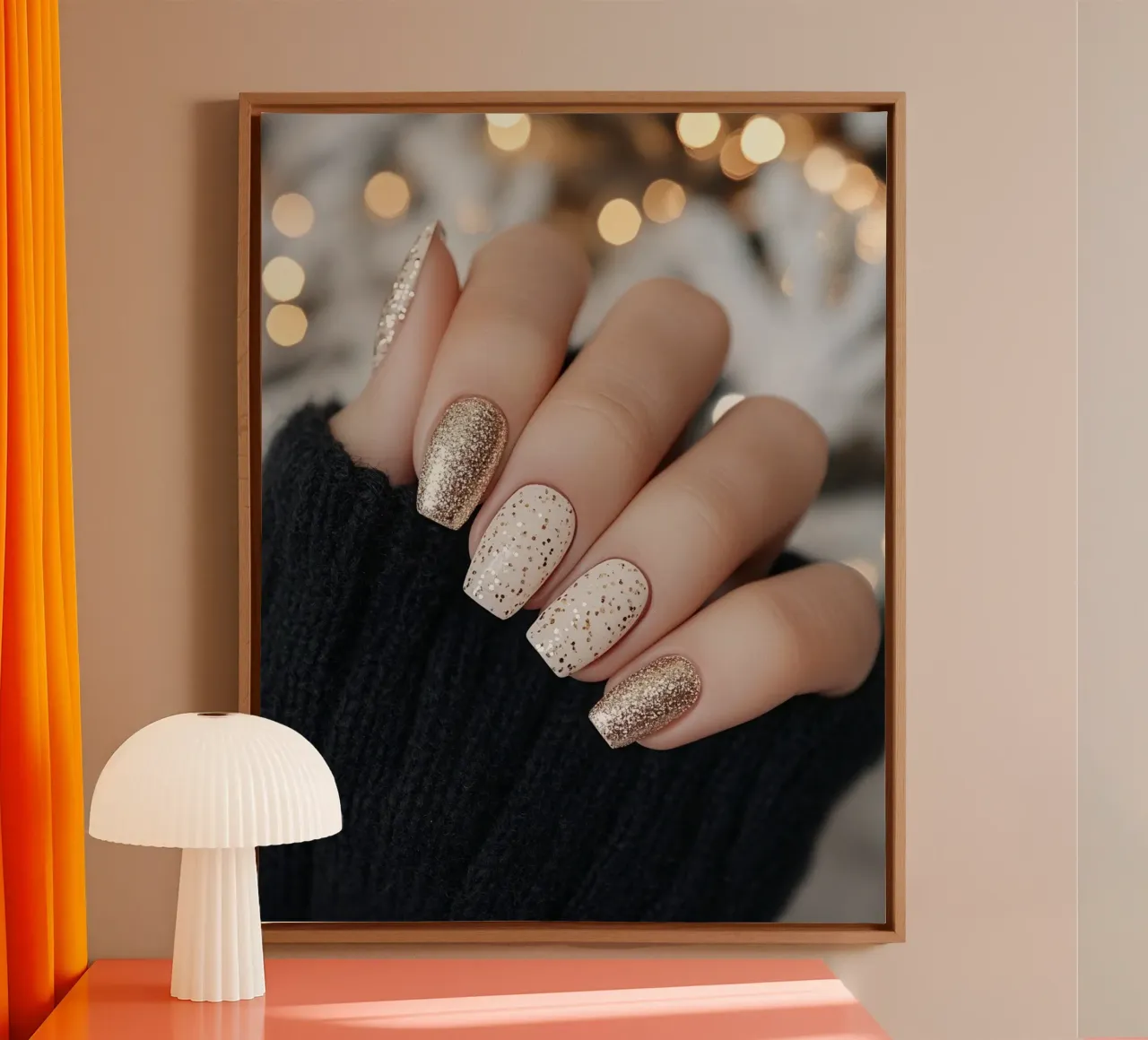 Bagliore glam tela con Cornice a cassetta da PhotoVibe Decor