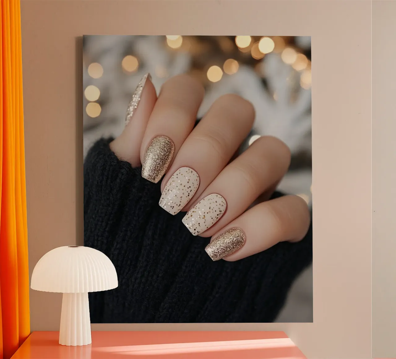 Bagliore glam tela con Cornice a cassetta da PhotoVibe Decor