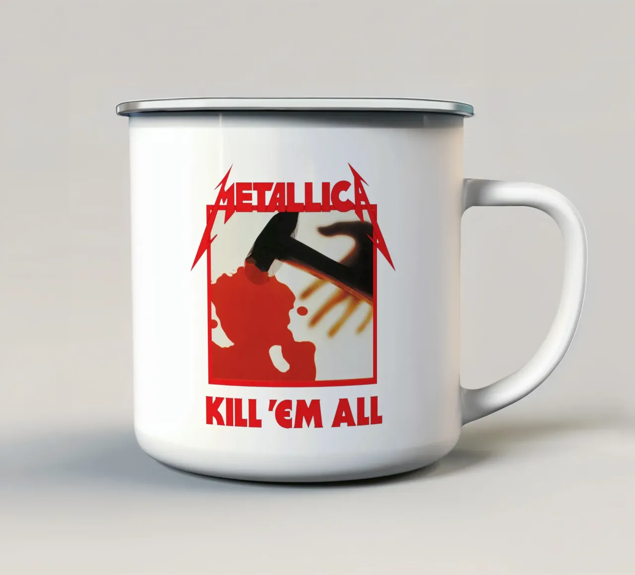 cercare e distruggere i metallica tazza in smalto da Jordan shop