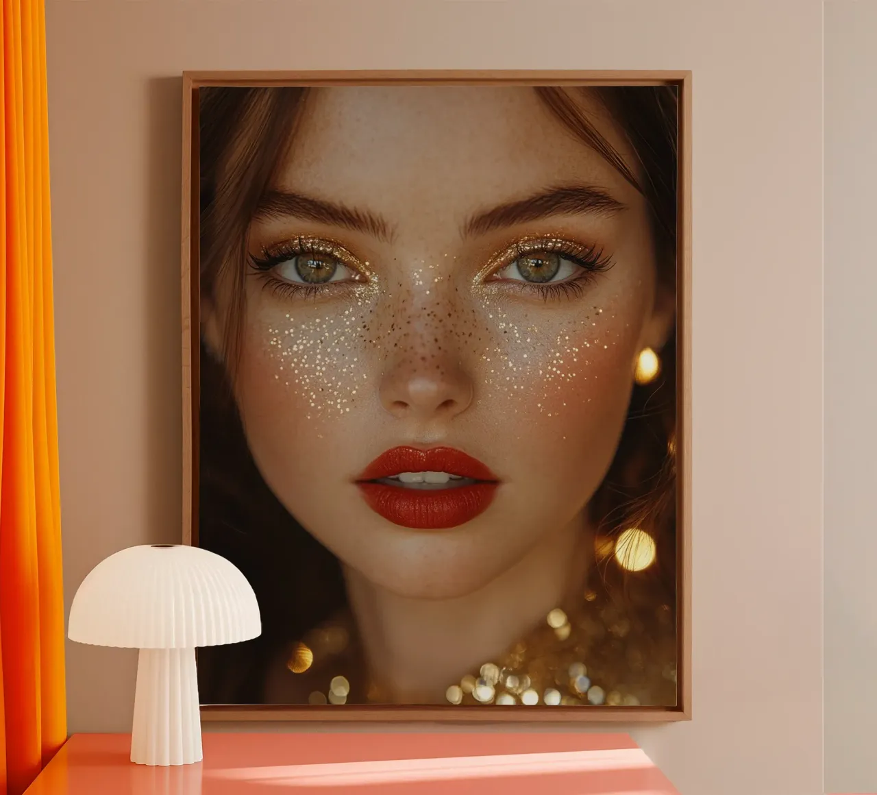 Glam Glow canvas met Baklijst van PhotoVibe Decor