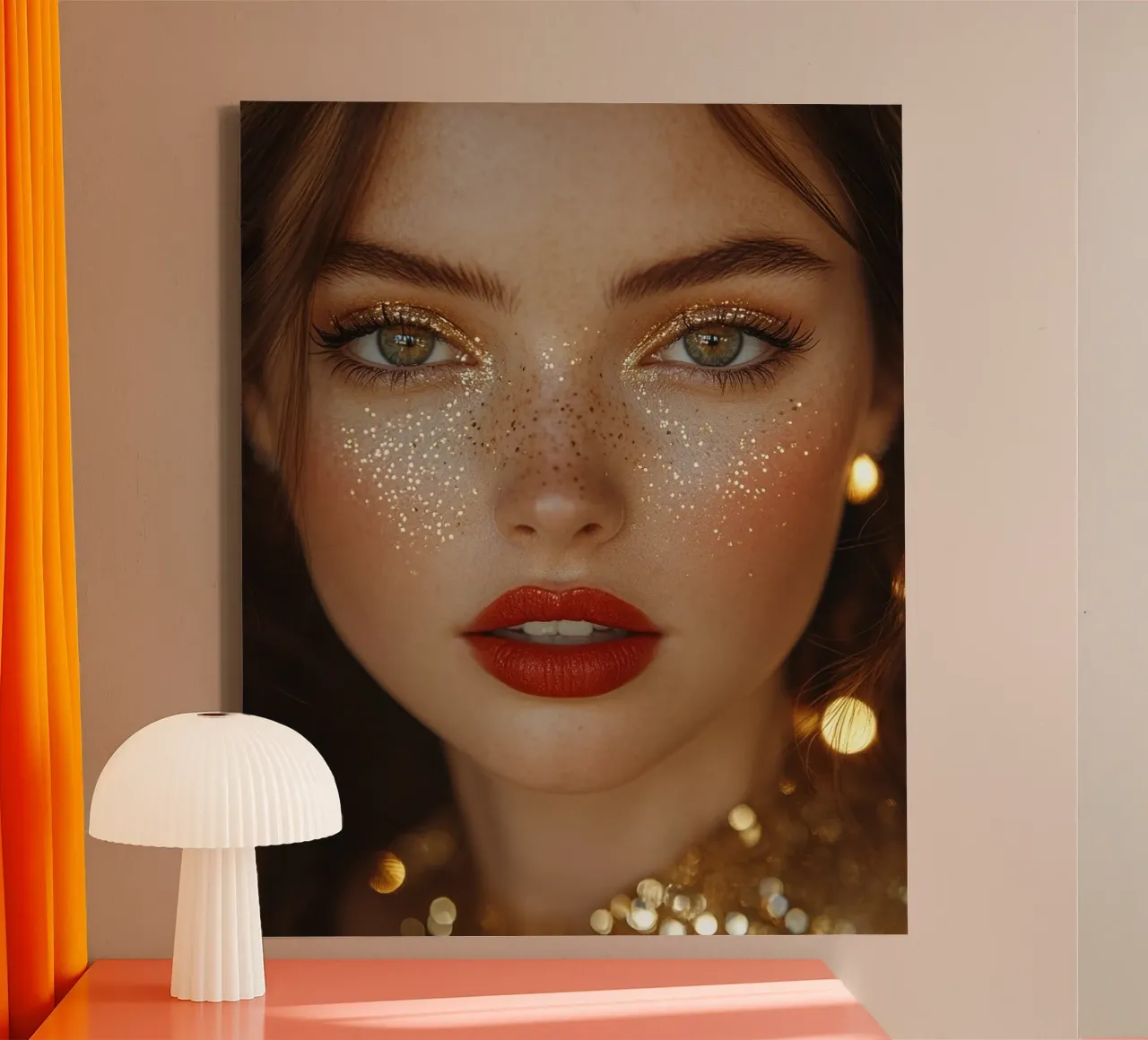 Glam Glow canvas met Baklijst van PhotoVibe Decor