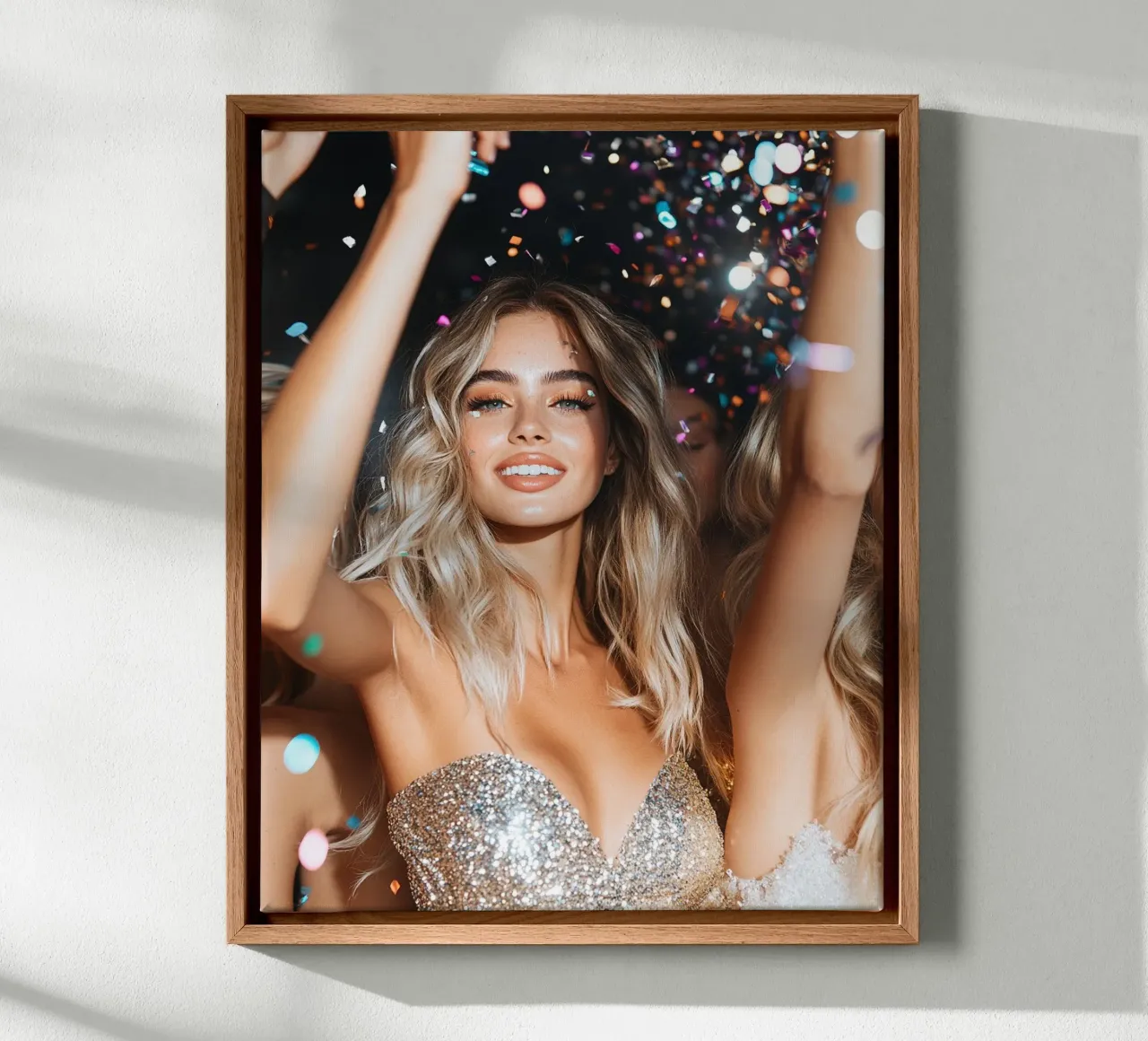 Glam Glow canvas met Baklijst van PhotoVibe Decor