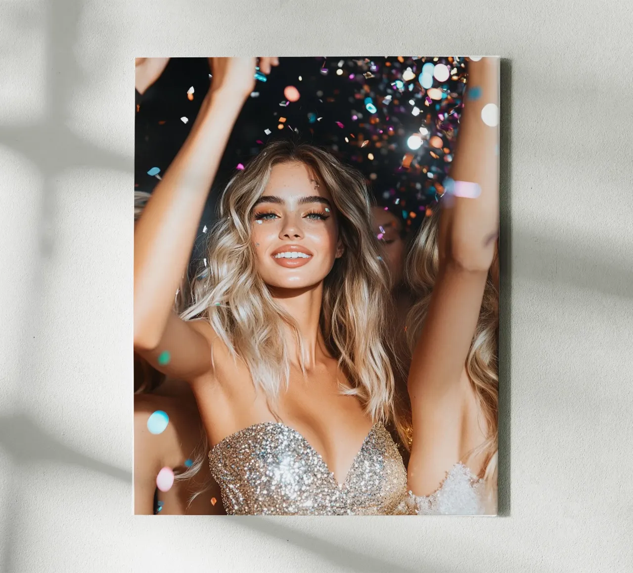 Glam Glow canvas met Baklijst van PhotoVibe Decor