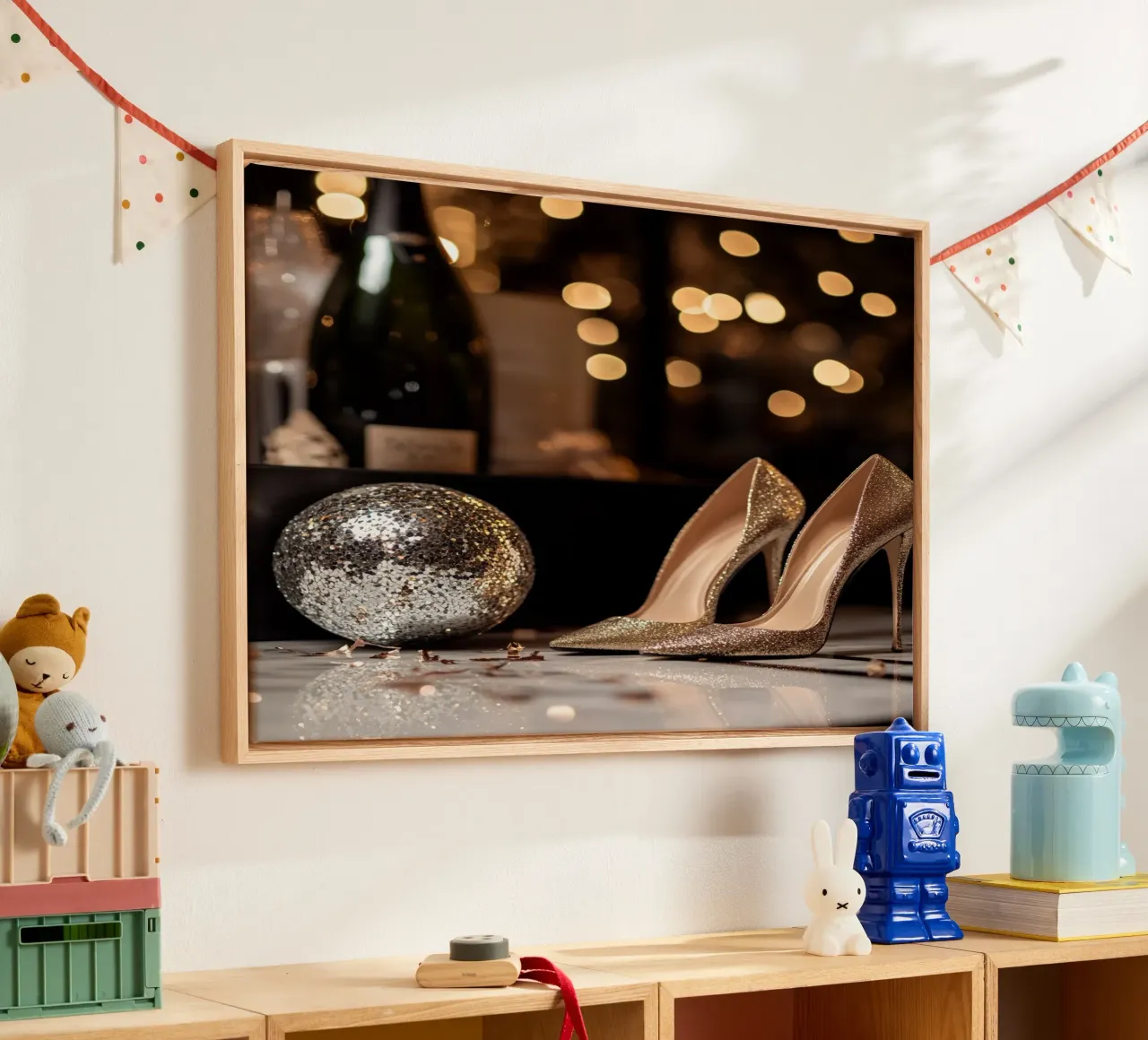 Bagliore glam tela con Cornice a cassetta da PhotoVibe Decor