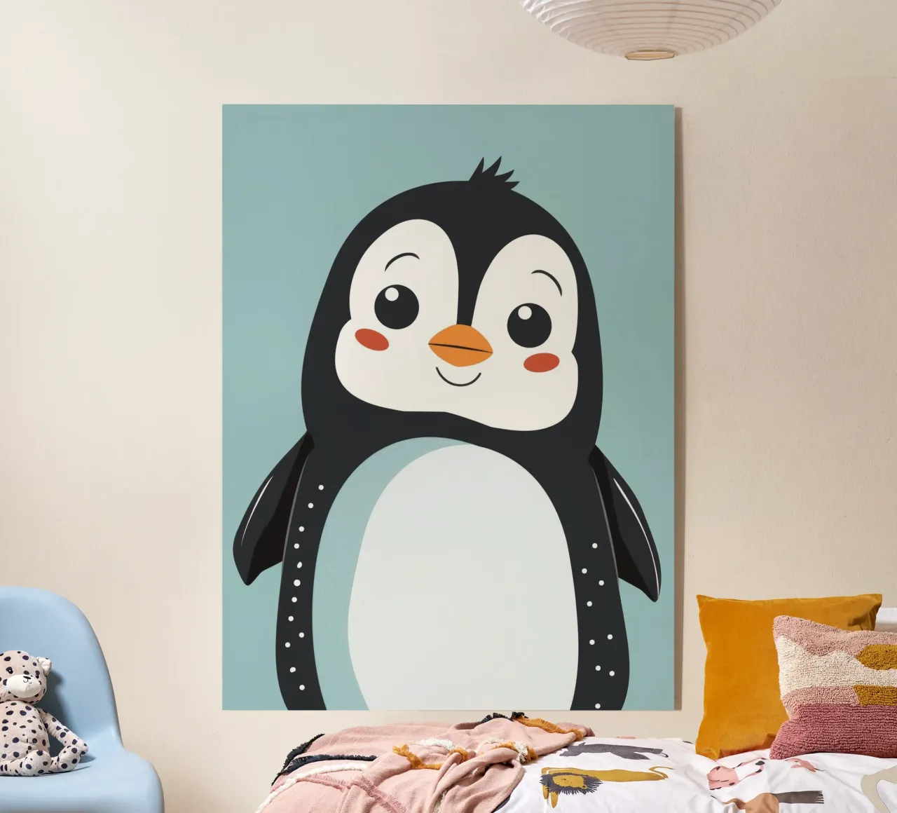 Pinguino giocherellone con le guance rosate plexiglass da DesignDoodle