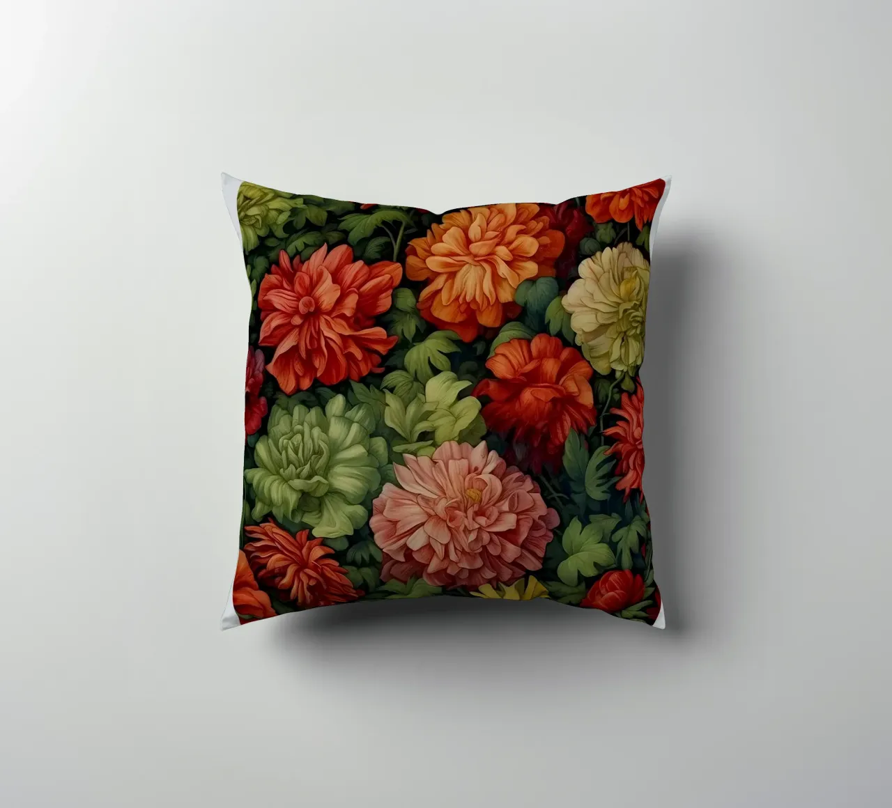 Abundant Floral Bloom Colourful Botanical decorative cushion by Turner Kyle