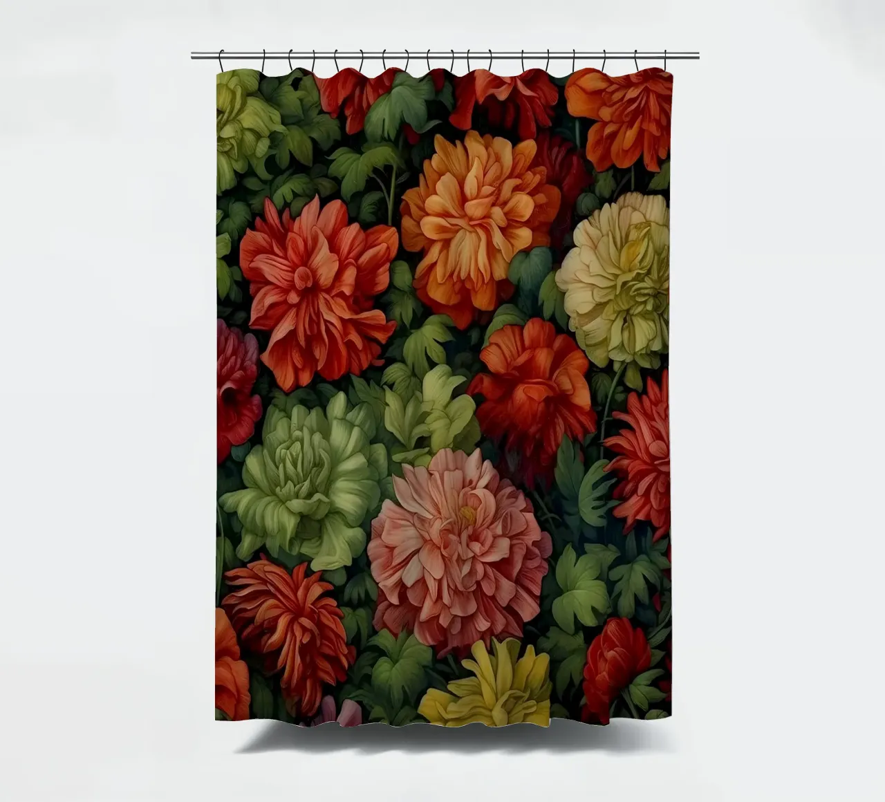 Üppige Blumenblüte Buntes Botanisches Duschvorhang von Turner Kyle