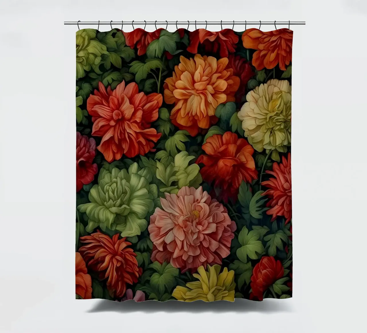 Üppige Blumenblüte Buntes Botanisches Duschvorhang von Turner Kyle