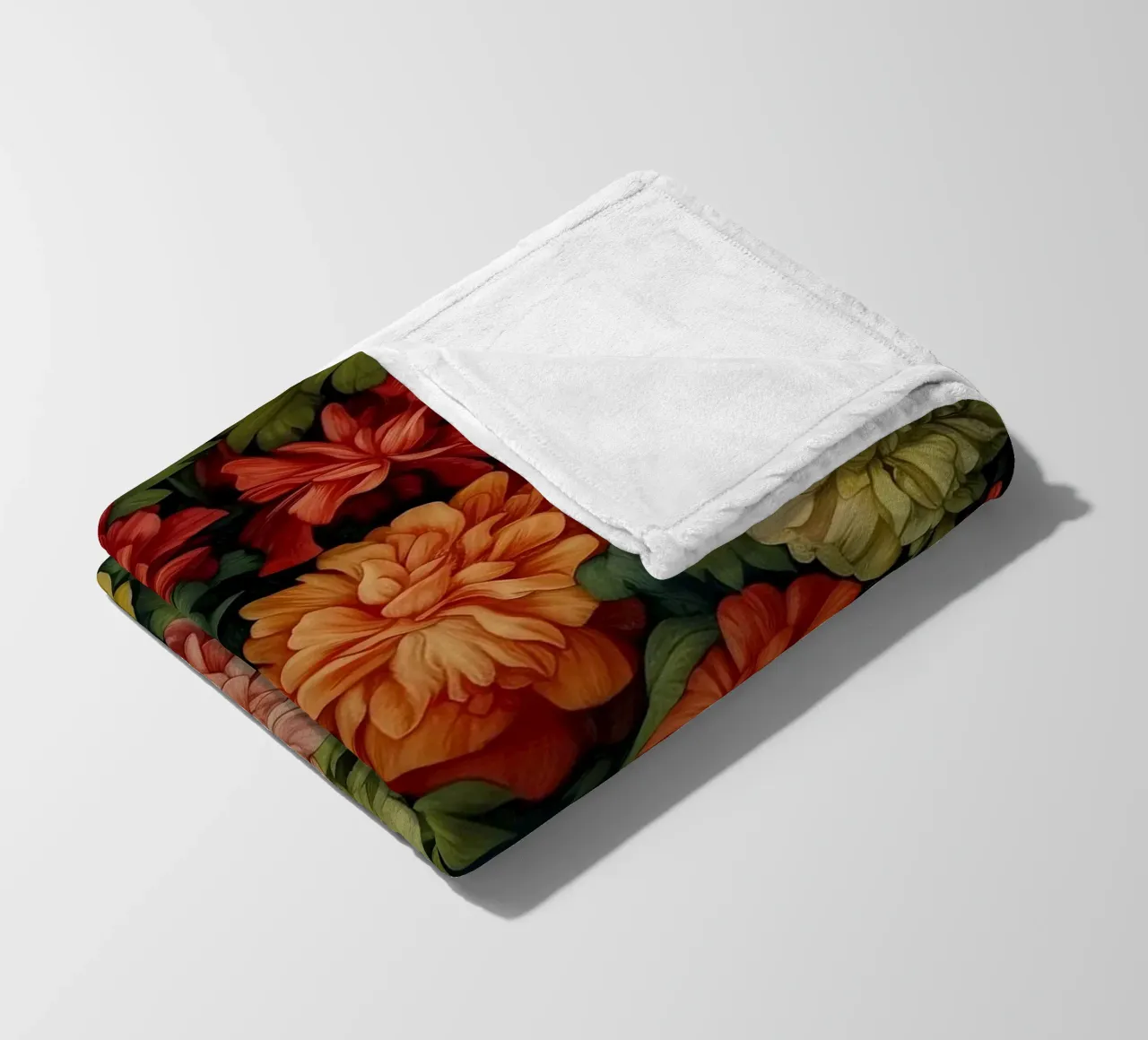 Abundant Floral Bloom Colourful Botanical fleece blanket by Turner Kyle