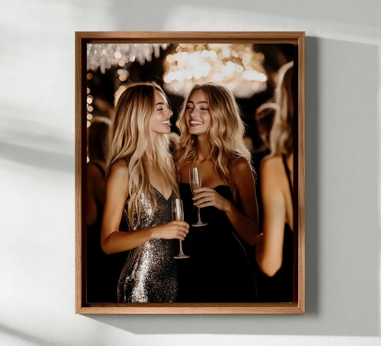 Glam Glow canvas with Floater frame by PhotoVibe Decor