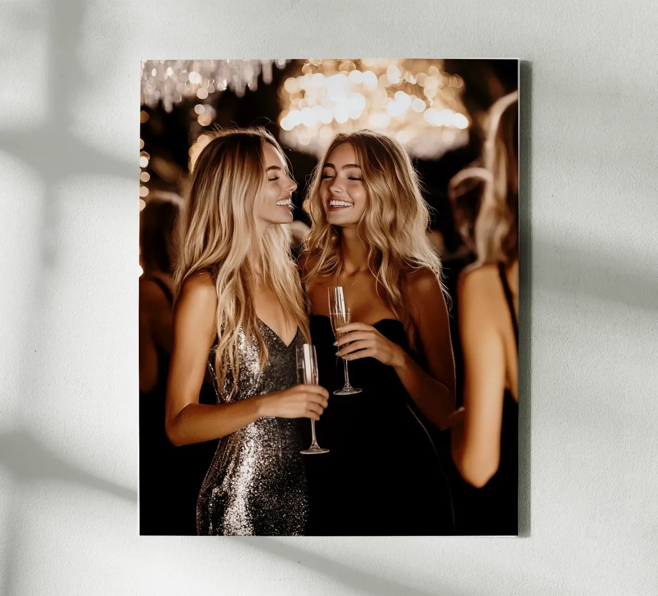 Glam Glow canvas with Floater frame by PhotoVibe Decor