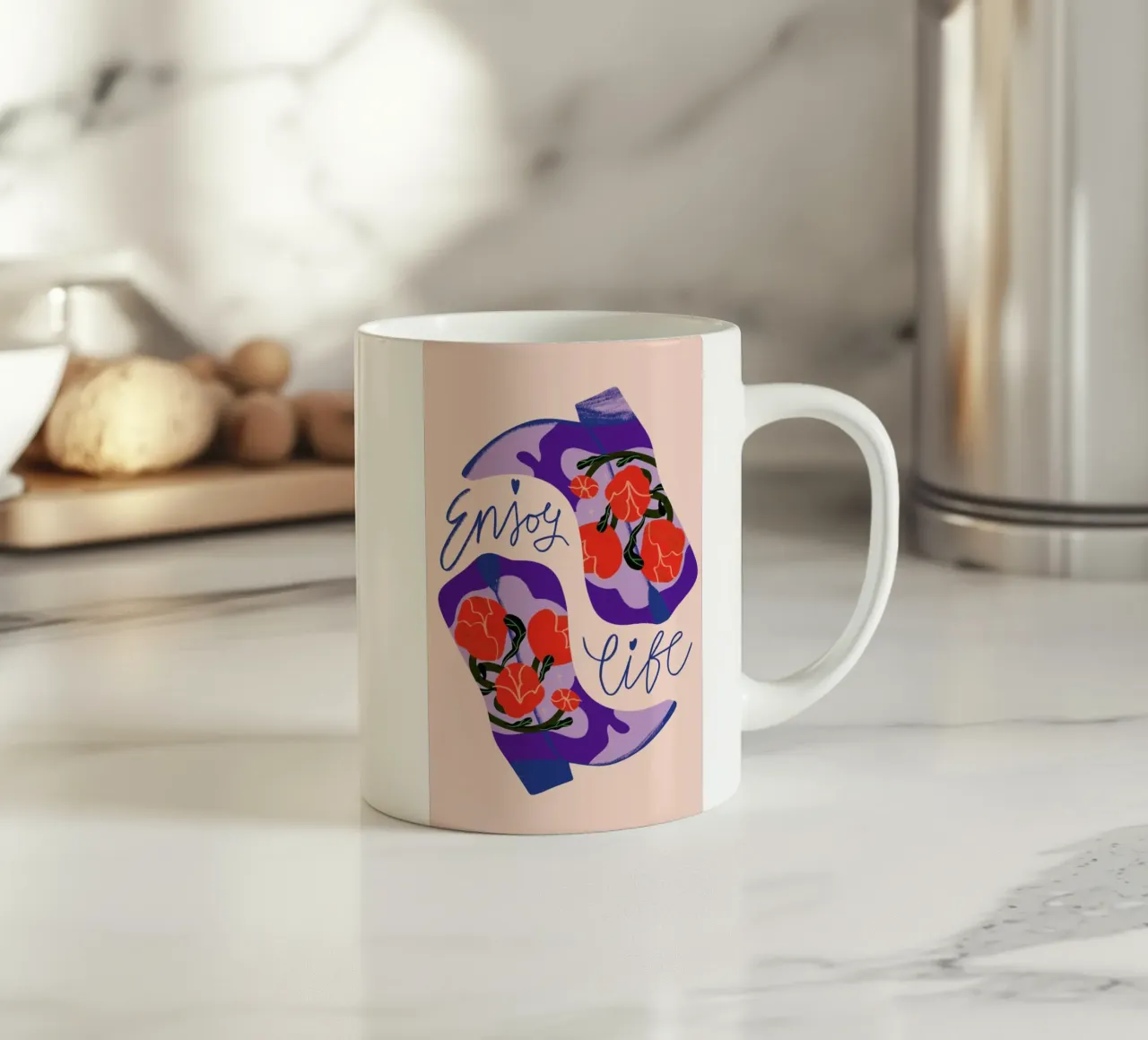 Enjoy Life and Cowboy Boots tazza in ceramica da Pure