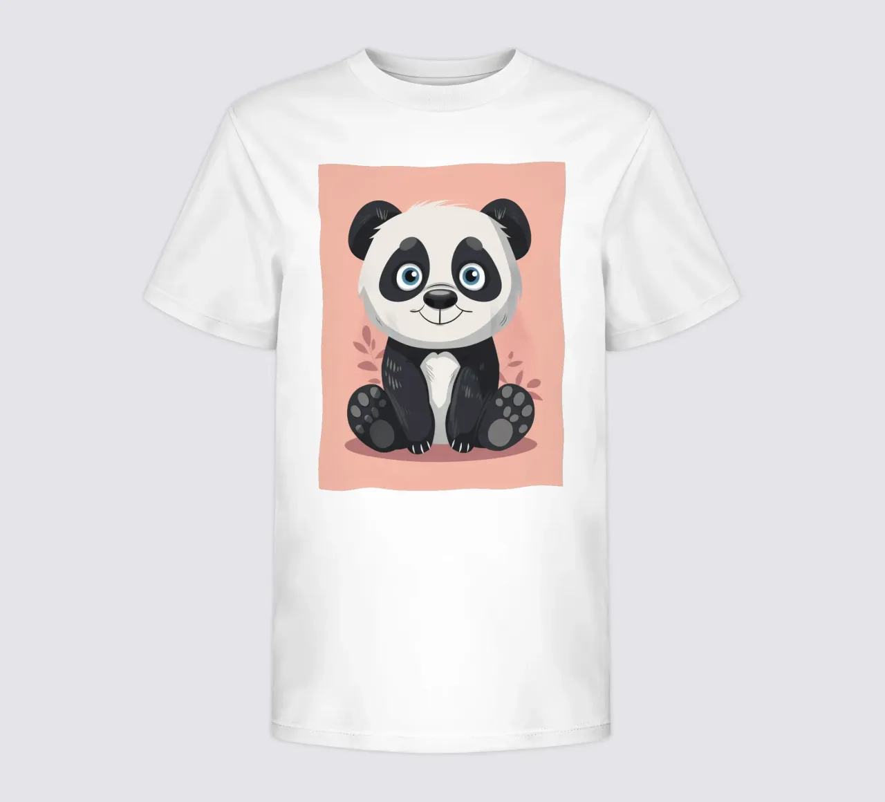 Panda sorridente con caratteristiche morbide t-shirt bambini da DesignDoodle