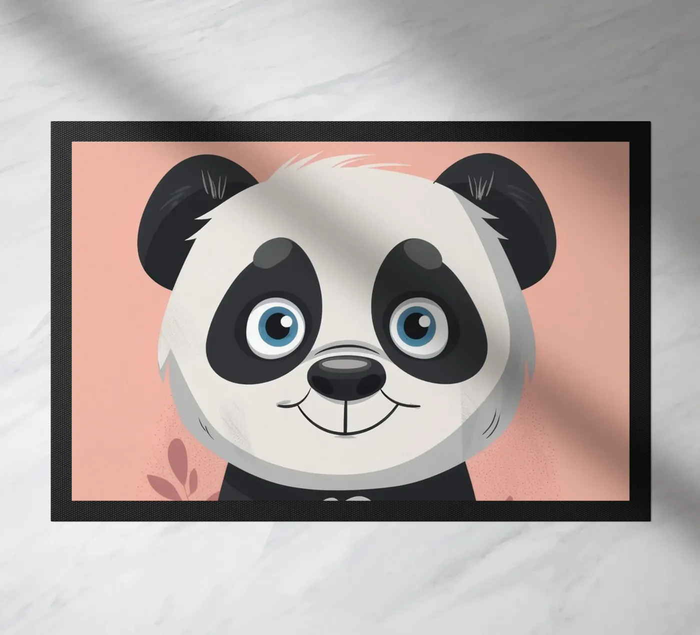 Lachende Panda met Zachte Kenmerken deurmat van DesignDoodle