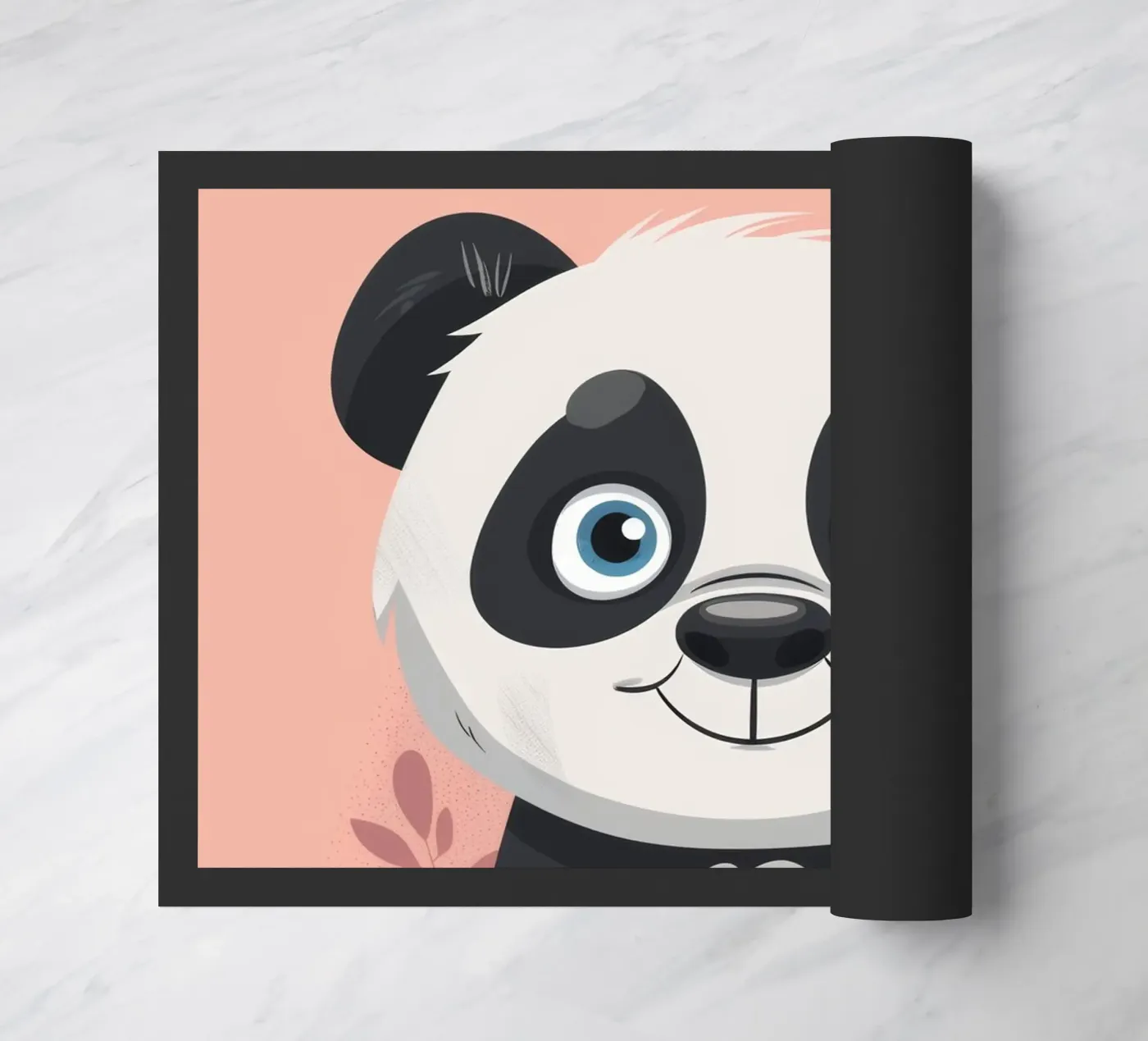 Lachende Panda met Zachte Kenmerken deurmat van DesignDoodle