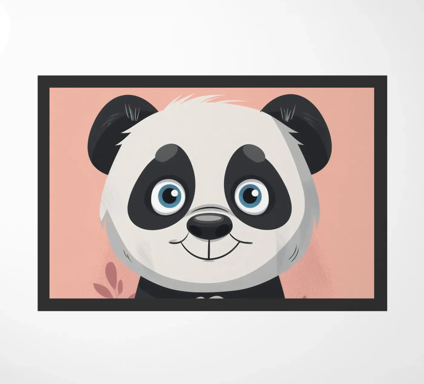 Lachende Panda met Zachte Kenmerken deurmat van DesignDoodle