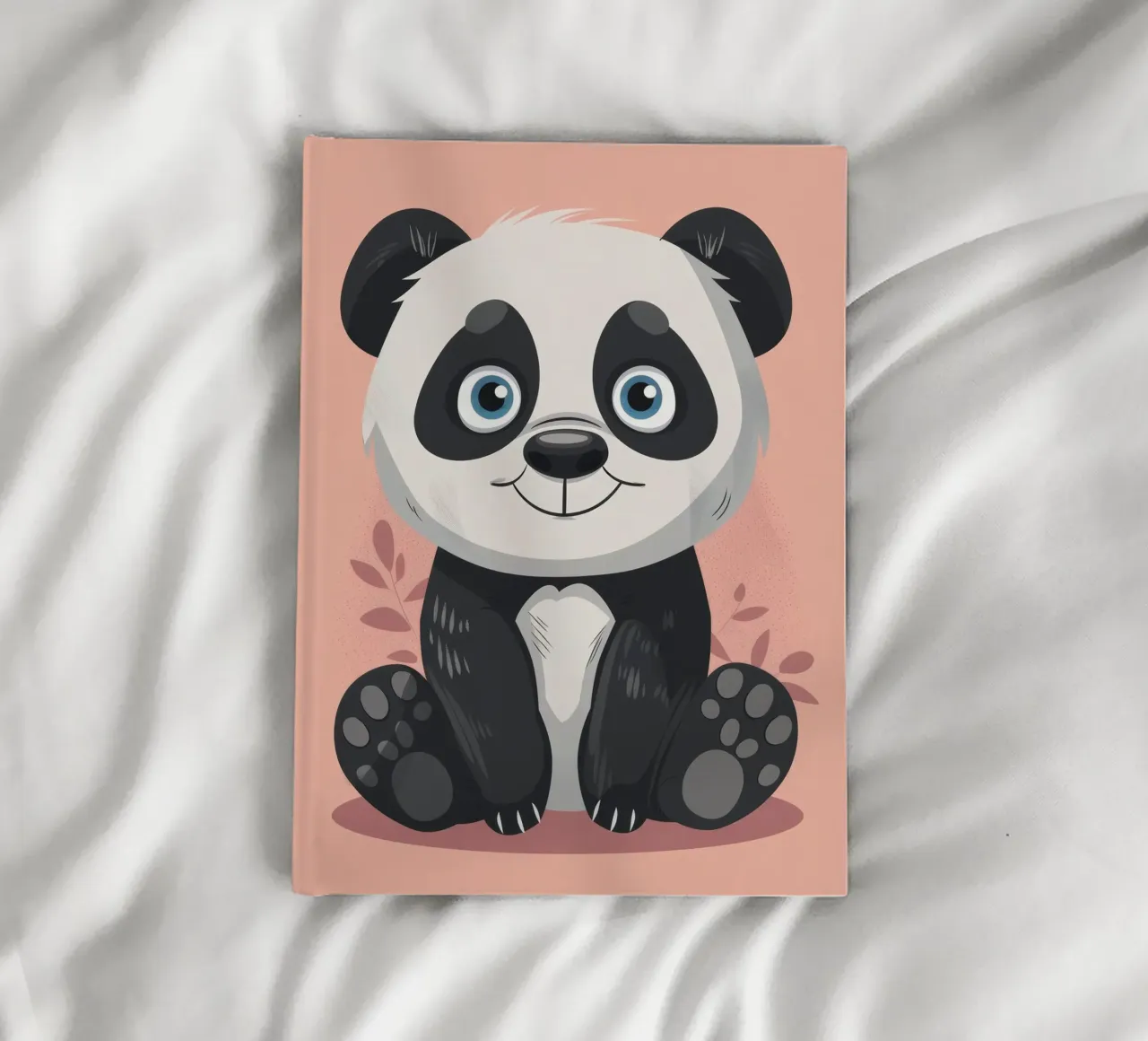 Smiling Panda with Soft Features notebook by DesignDoodle