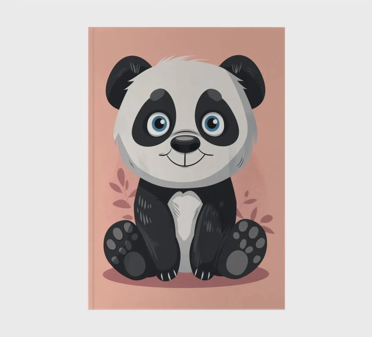 Smiling Panda with Soft Features notebook by DesignDoodle