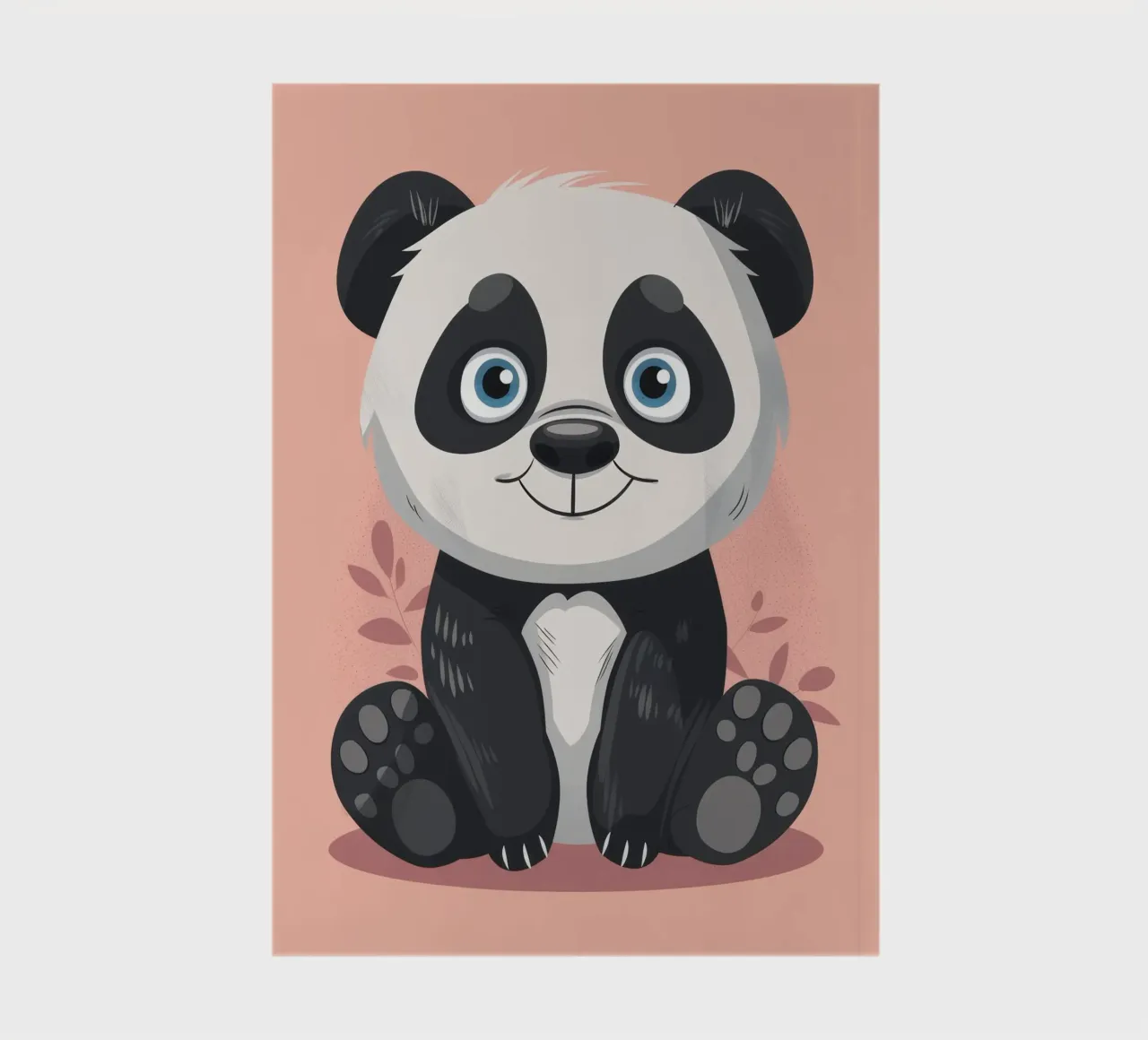 Smiling Panda with Soft Features notebook by DesignDoodle