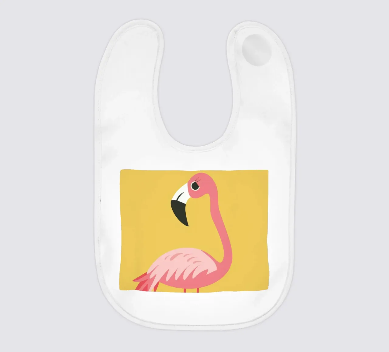 Elegant Flamingo in Soft Pink baby bib by DesignDoodle