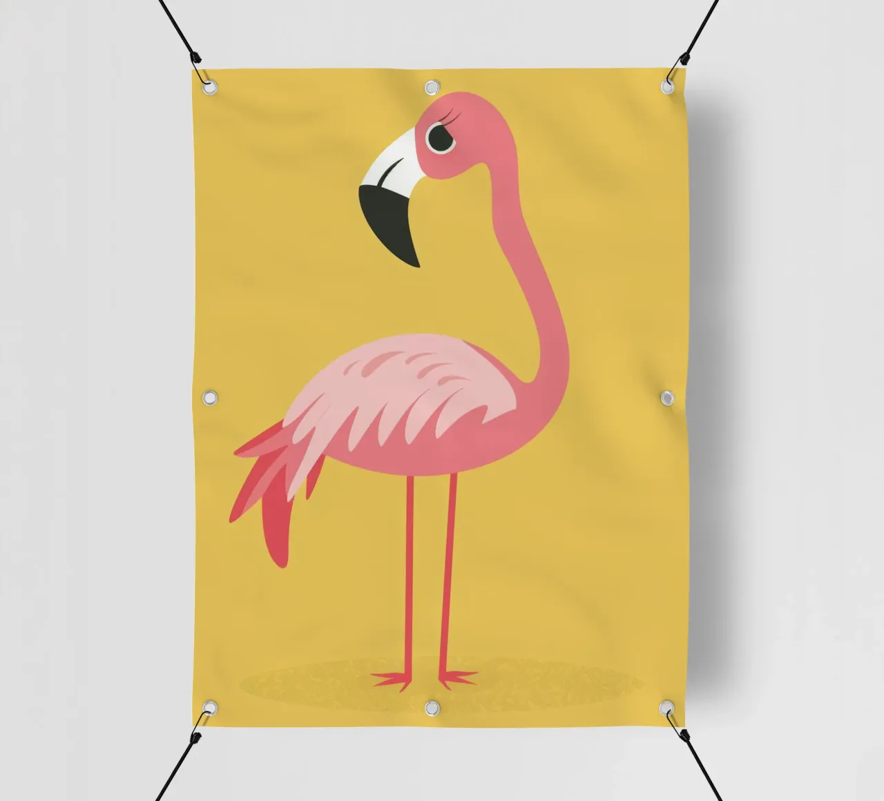Elegant Flamingo in Soft Pink pvc cover by DesignDoodle