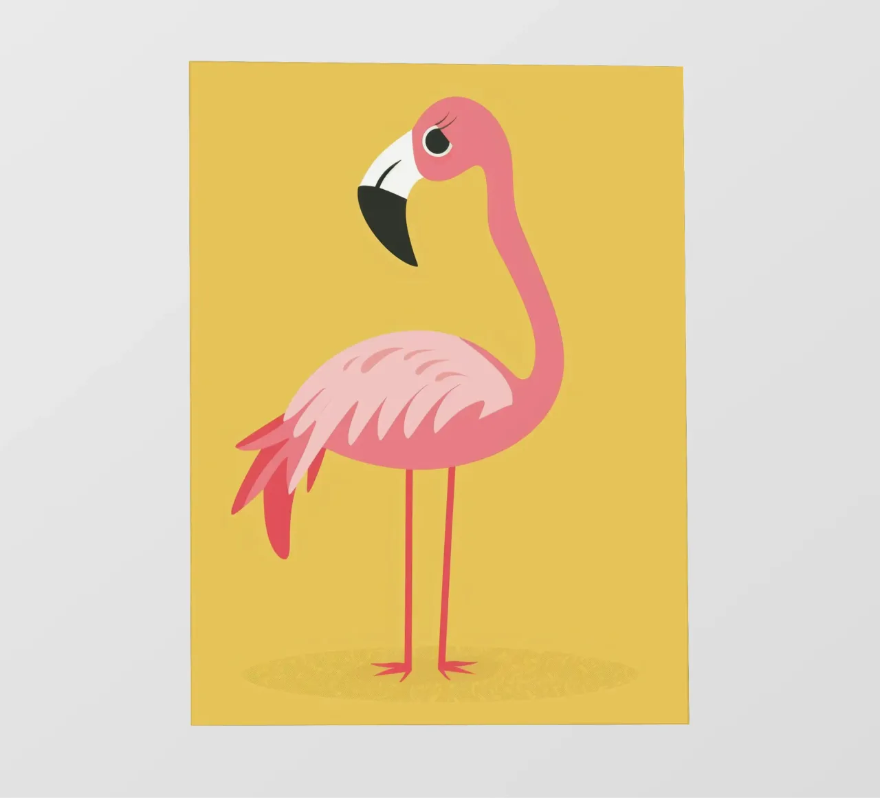 Elegant Flamingo in Soft Pink pvc cover by DesignDoodle