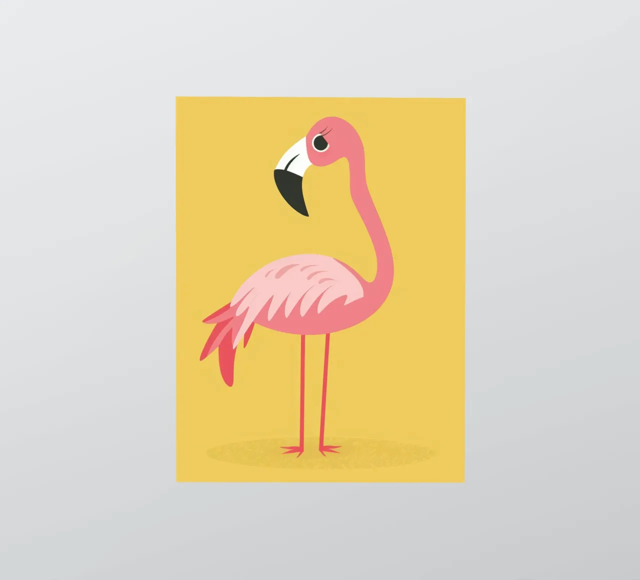 Elegant Flamingo in Soft Pink sticker by DesignDoodle