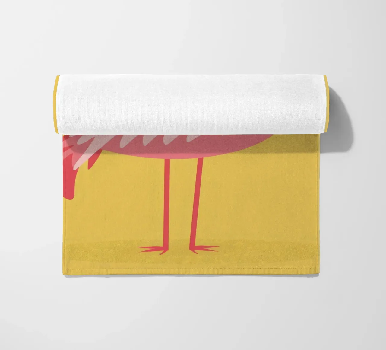 Elegant Flamingo in Soft Pink beach towel by DesignDoodle