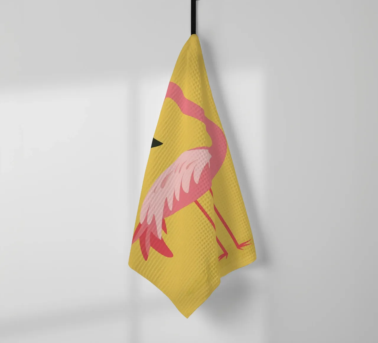 Elegant Flamingo in Soft Pink tea towel by DesignDoodle