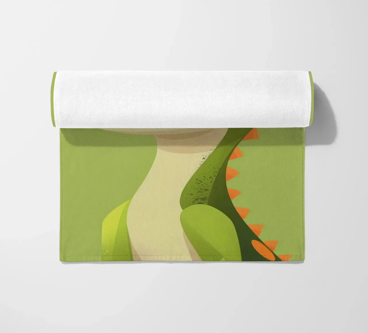Geco amichevole con occhi grandi e colori brillanti telo mare da DesignDoodle