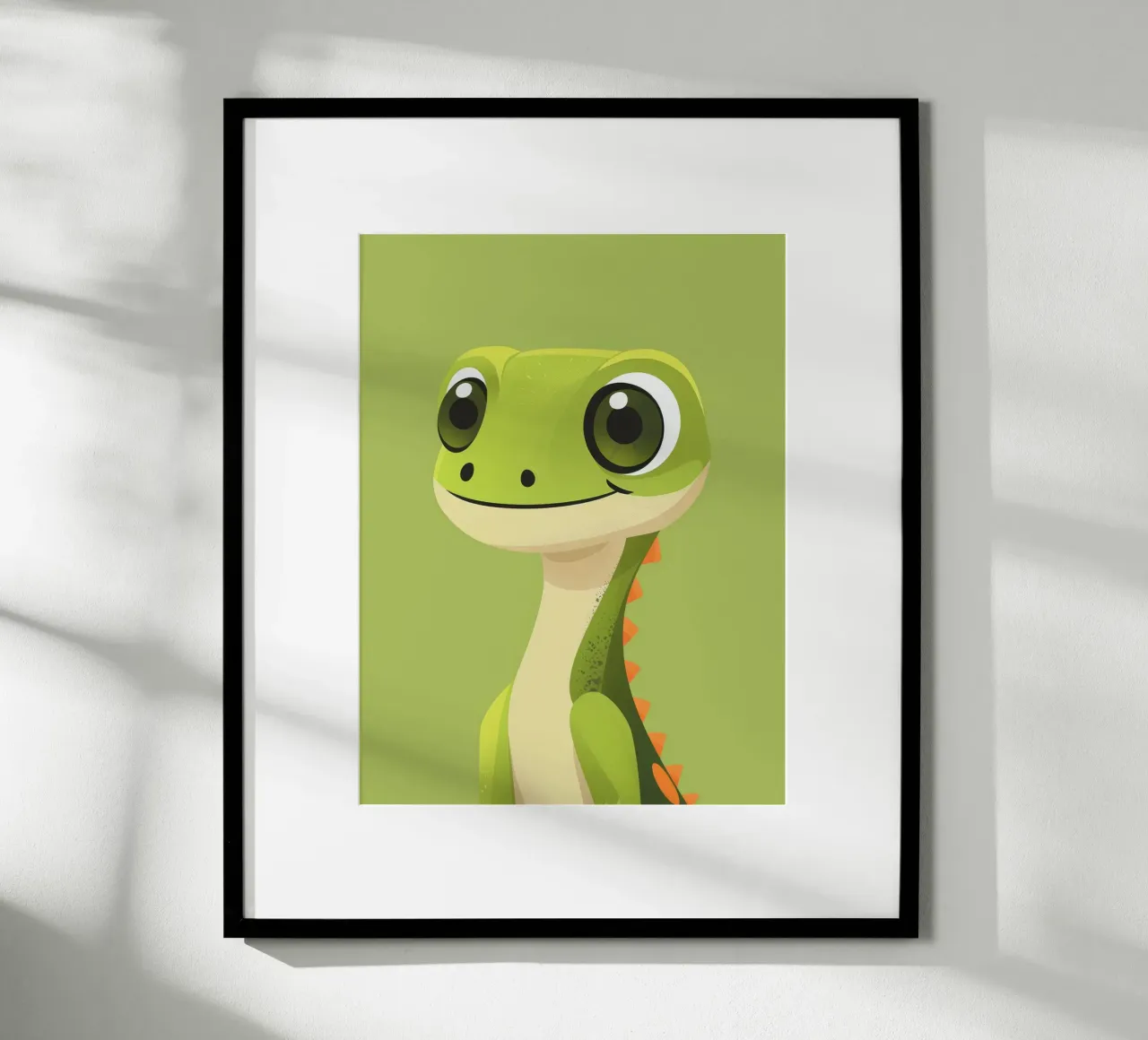 Geco amichevole con occhi grandi e colori brillanti poster da DesignDoodle
