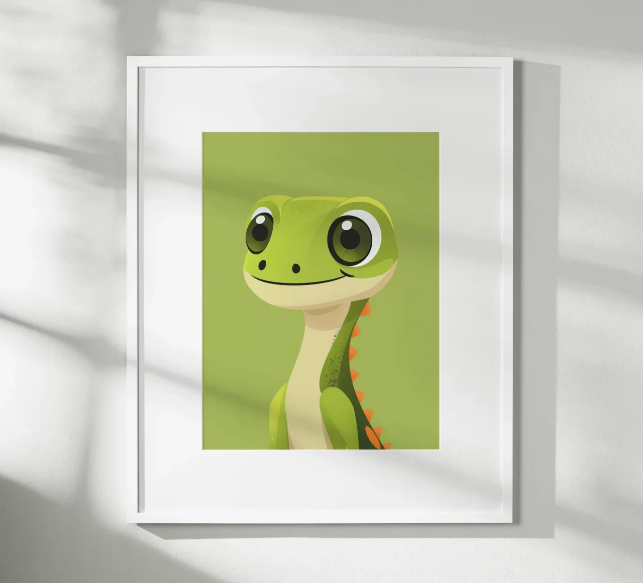 Geco amichevole con occhi grandi e colori brillanti poster da DesignDoodle