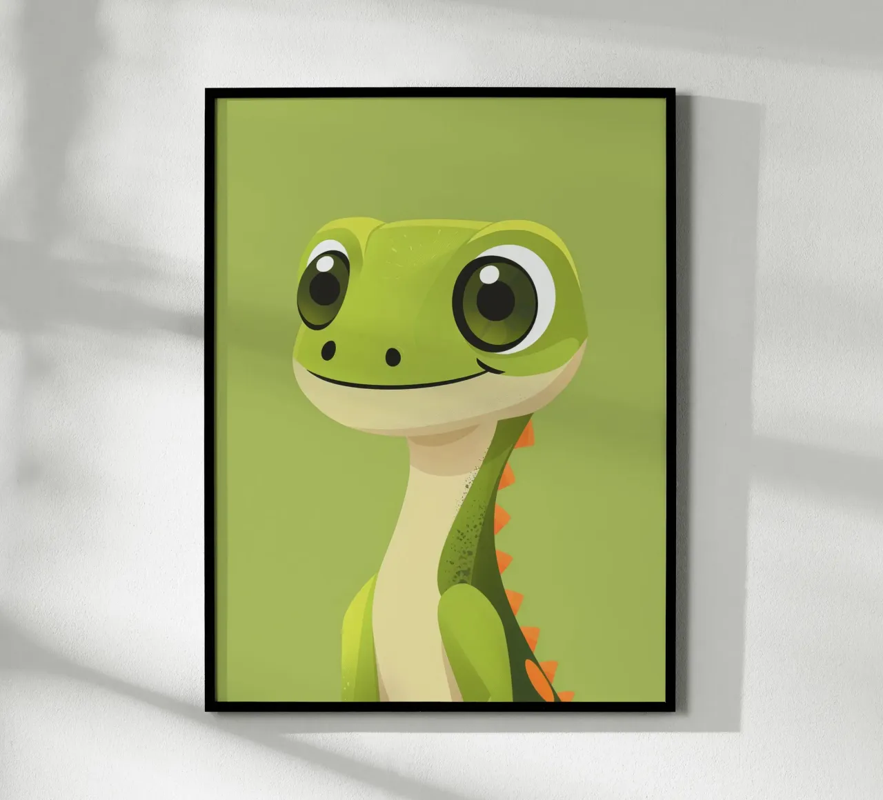 Geco amichevole con occhi grandi e colori brillanti poster da DesignDoodle