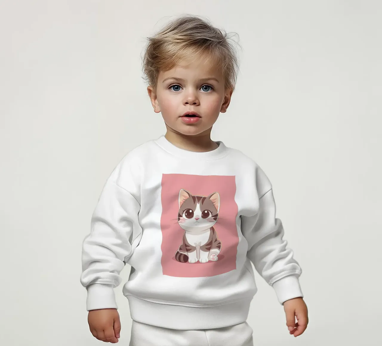 Affascinante gatto American Curl con orecchie arricciate felpa neonato da DesignDoodle