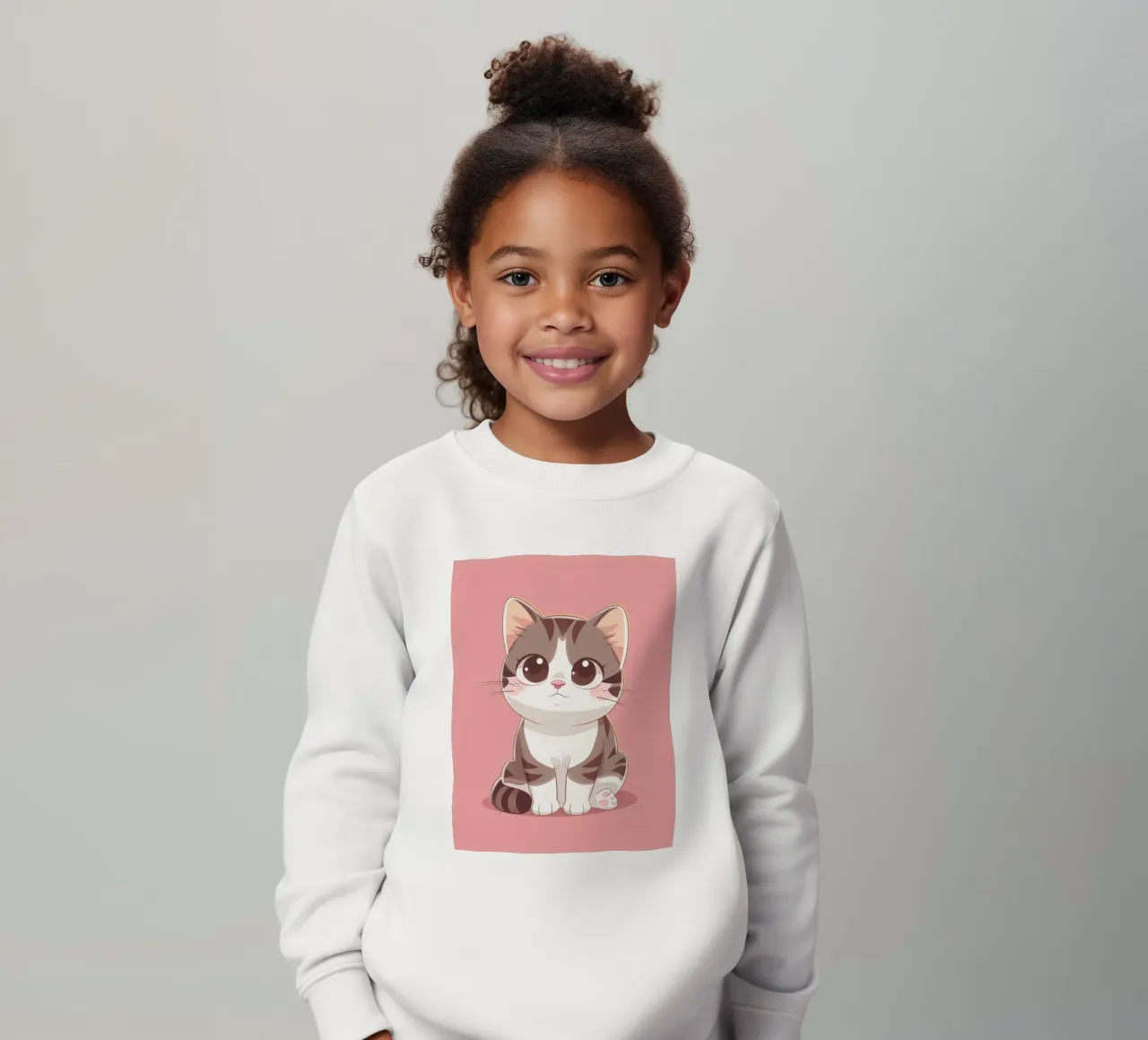 Affascinante gatto American Curl con orecchie arricciate felpa bambino da DesignDoodle
