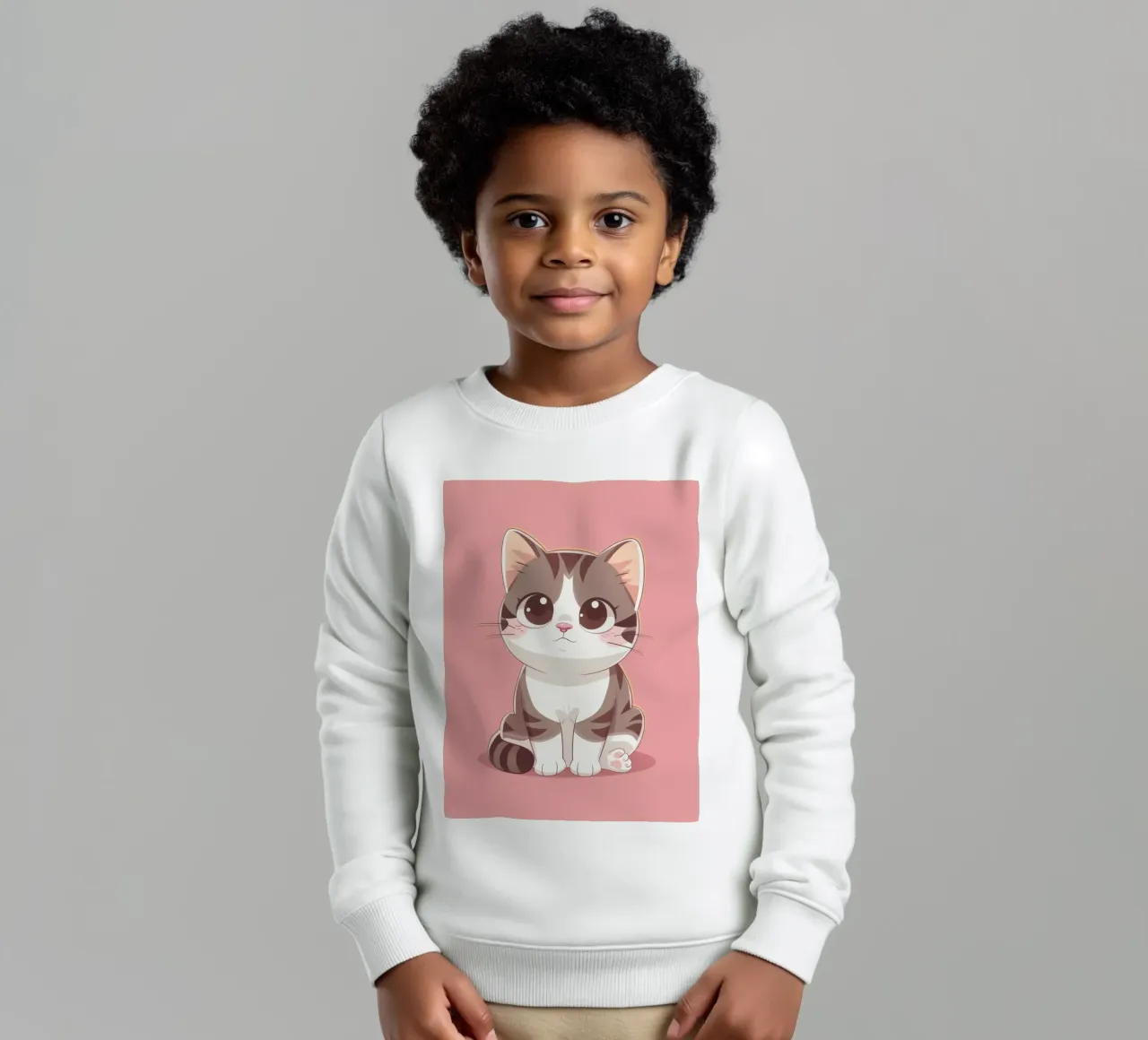 Affascinante gatto American Curl con orecchie arricciate felpa bambino da DesignDoodle