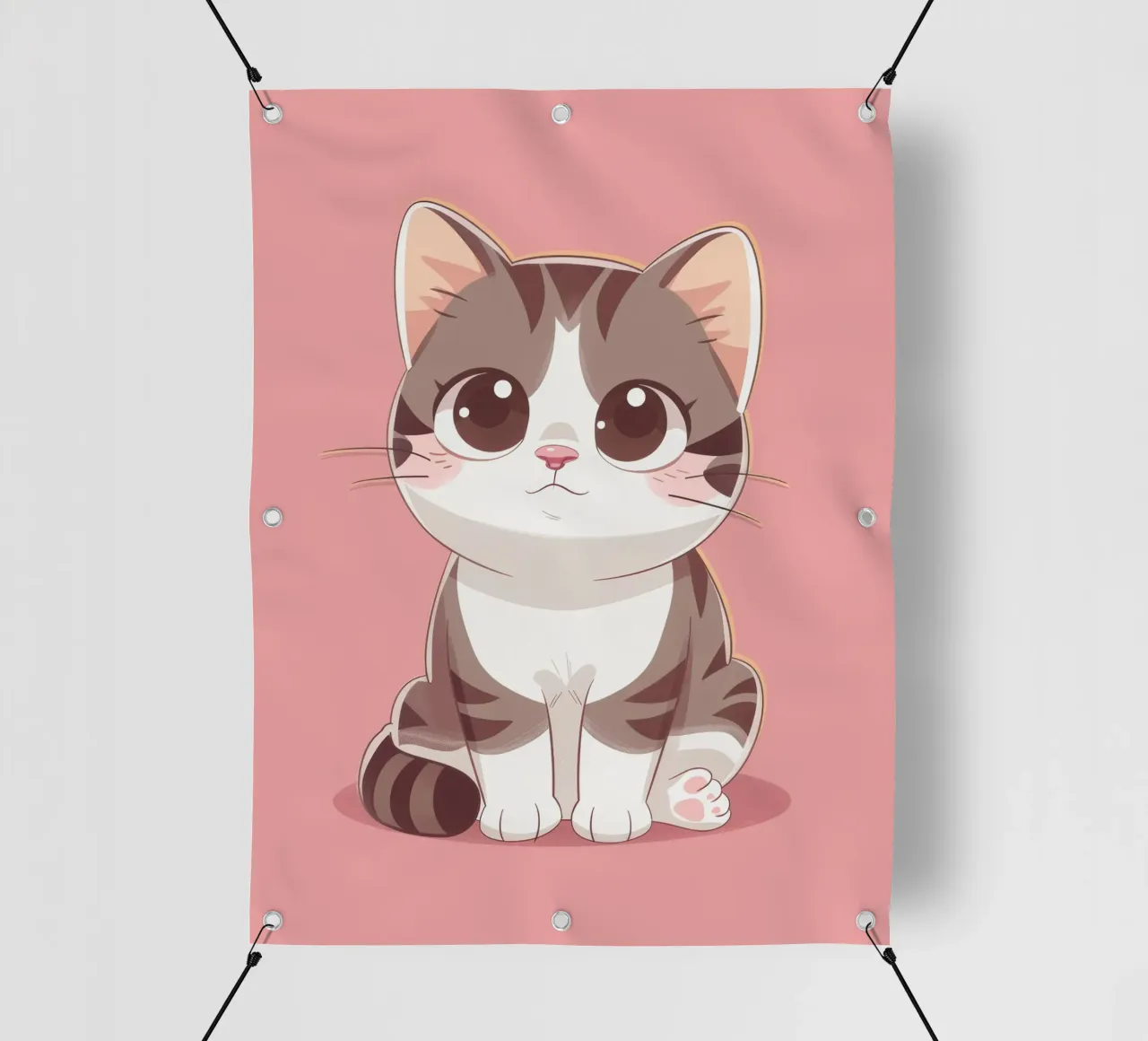 Affascinante gatto American Curl con orecchie arricciate telo in pvc da DesignDoodle