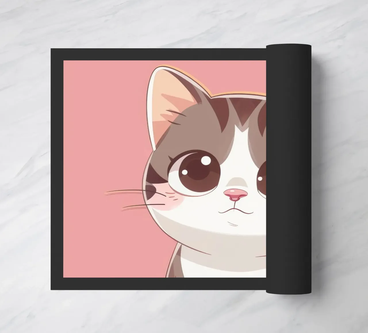 Affascinante gatto American Curl con orecchie arricciate zerbino da DesignDoodle