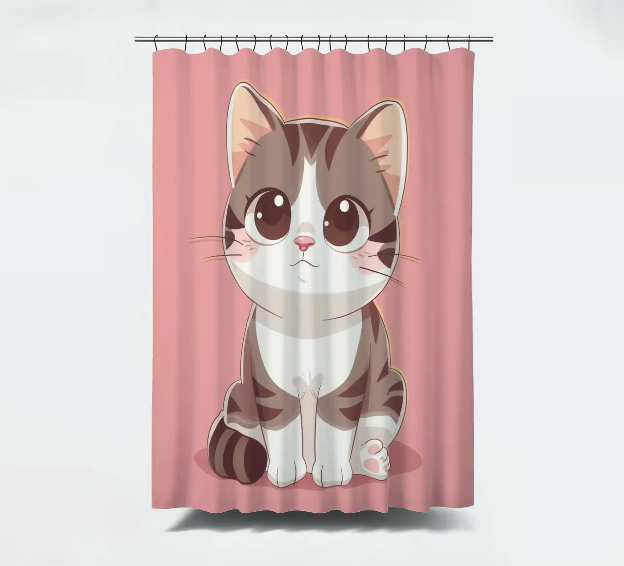 Affascinante gatto American Curl con orecchie arricciate tenda da doccia da DesignDoodle