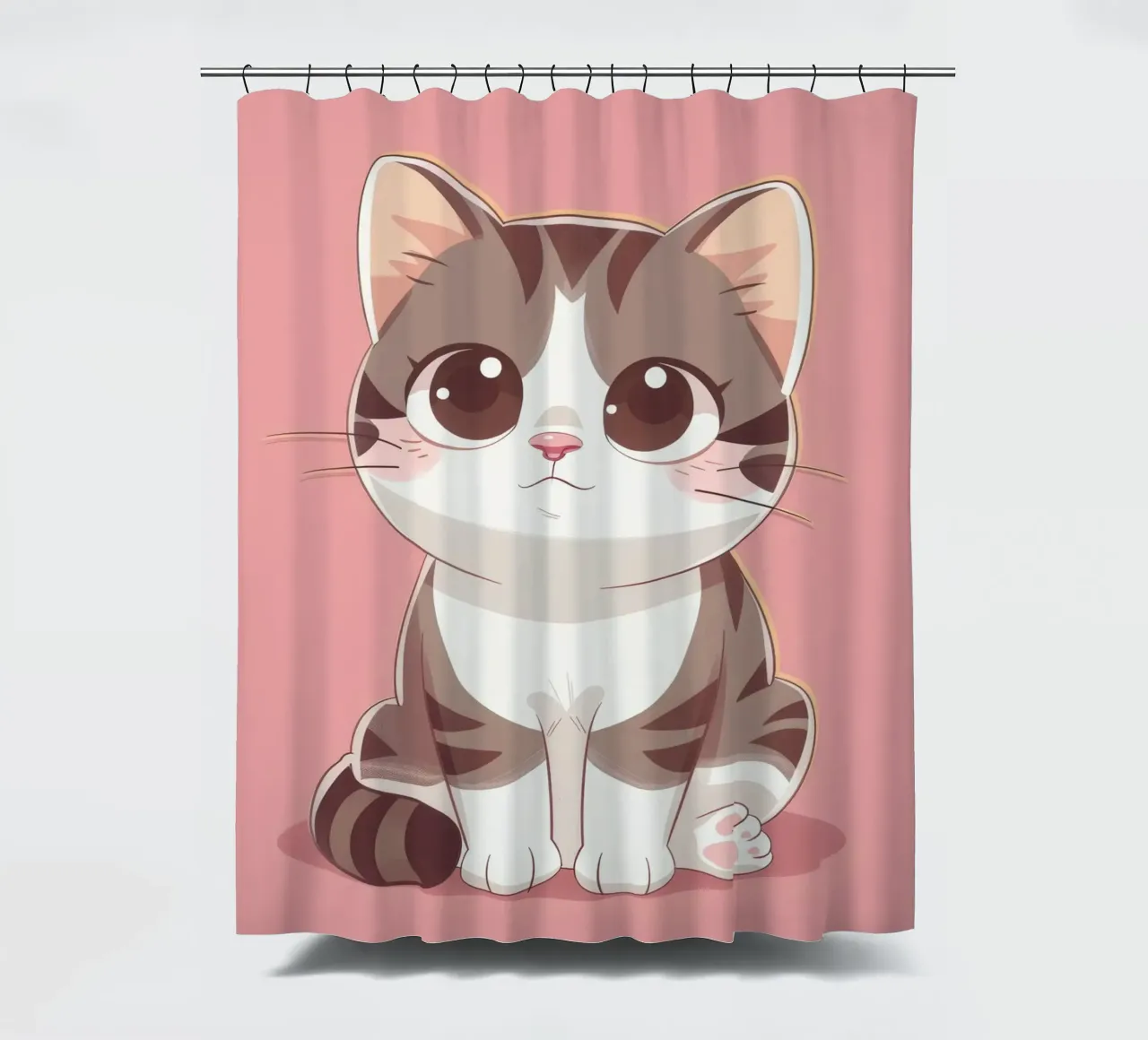 Affascinante gatto American Curl con orecchie arricciate tenda da doccia da DesignDoodle