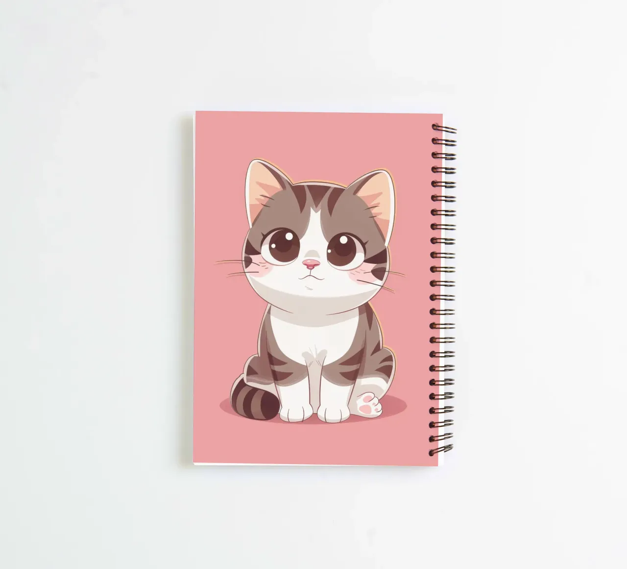 Charming American Curl Cat with Curled Ears spiral notebook by DesignDoodle